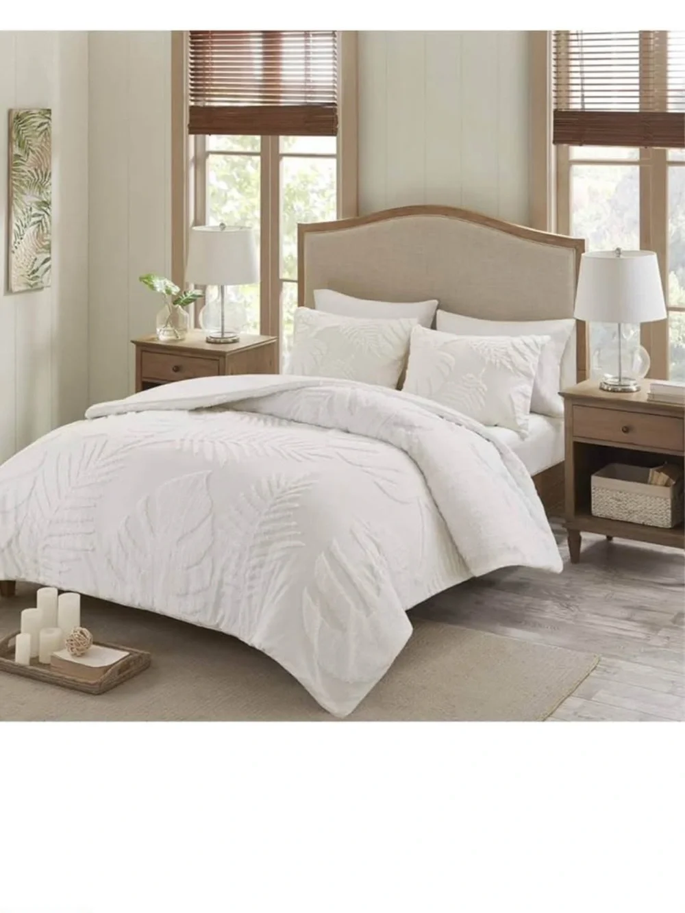 Madison Park Tufted Chenille Cotton Comforter, All Season Bedding Set, Cal King
